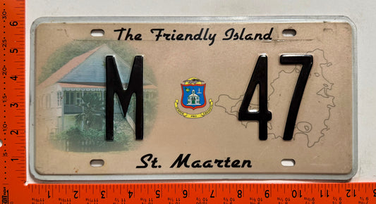 2010 St Maarten #M 47 Passenger License Plate