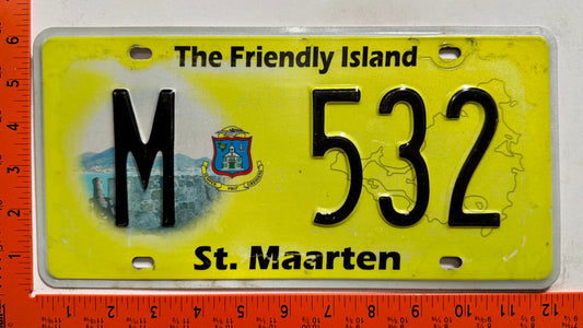 2012-2013 St Maarten #M 532 Passenger License Plate