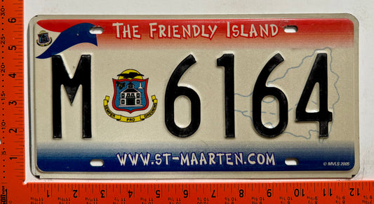 2006 St Maarten #M 6164 Passenger License Plate