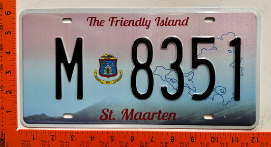 2018 St Maarten #M 8351 Passenger License Plate