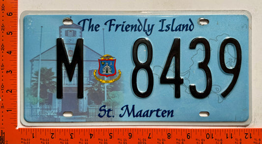 2008 St Maarten #M 8439 Passenger License Plate