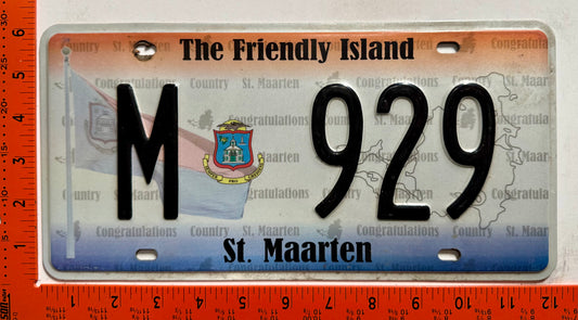 2011 St Maarten #M 929 Passenger License Plate