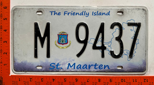 2017 St Maarten #M 9437 Passenger License Plate