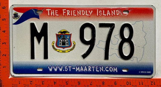 2006 St Maarten #M 978 Passenger License Plate