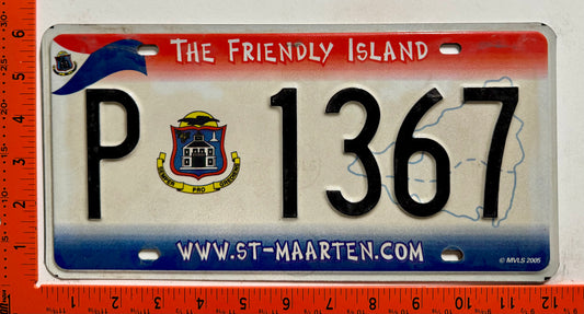 2006 St Maarten #P 1367 Passenger License Plate