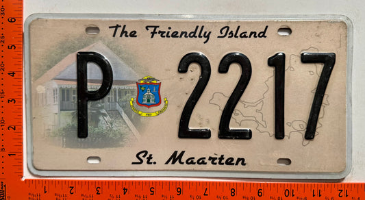 2010 St Maarten #P 2217 Passenger License Plate