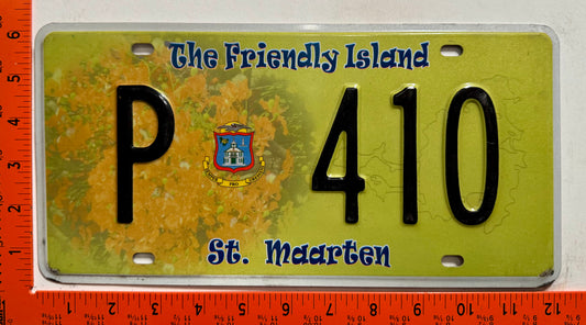 2009 St Maarten #P 410 Passenger License Plate