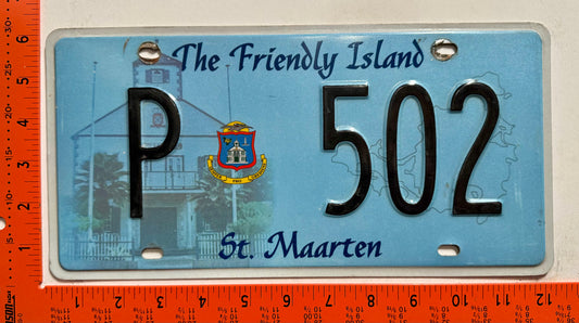 2008 St Maarten #P 502 Passenger License Plate