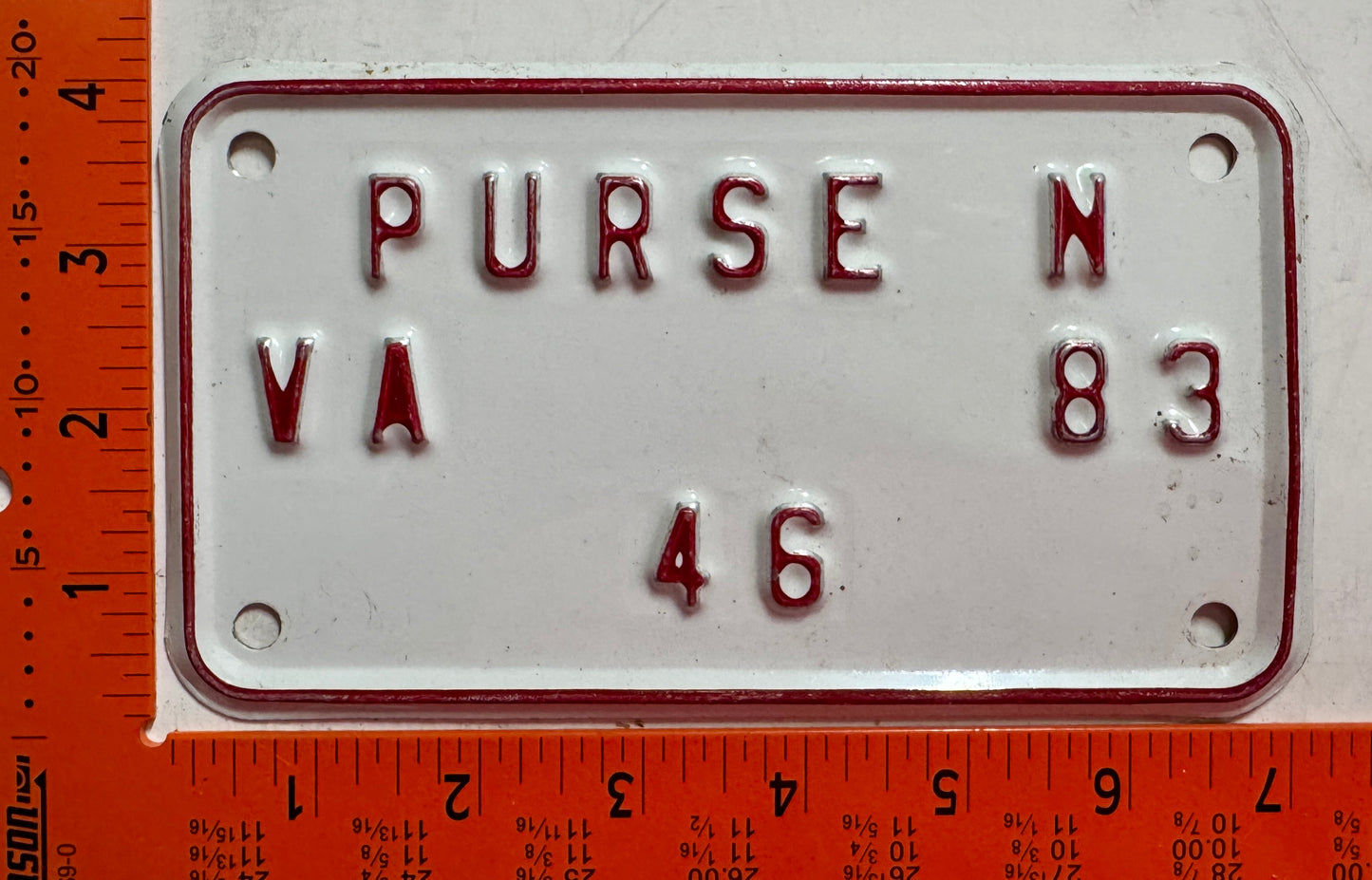 1983 Virginia #46 Purse Seine Net License Plate