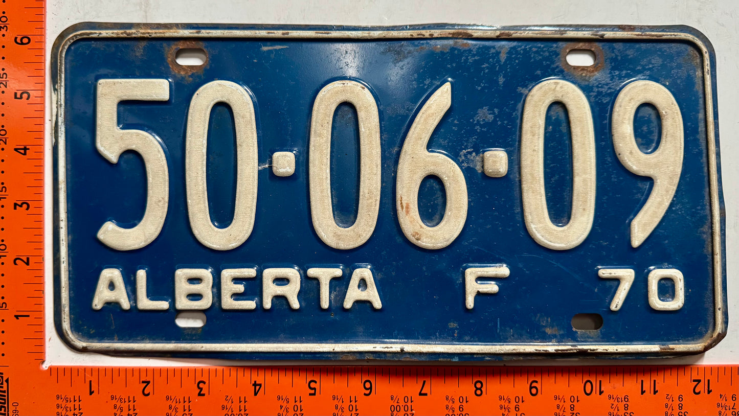 1970 Alberta #50-06-09 Farm License Plate
