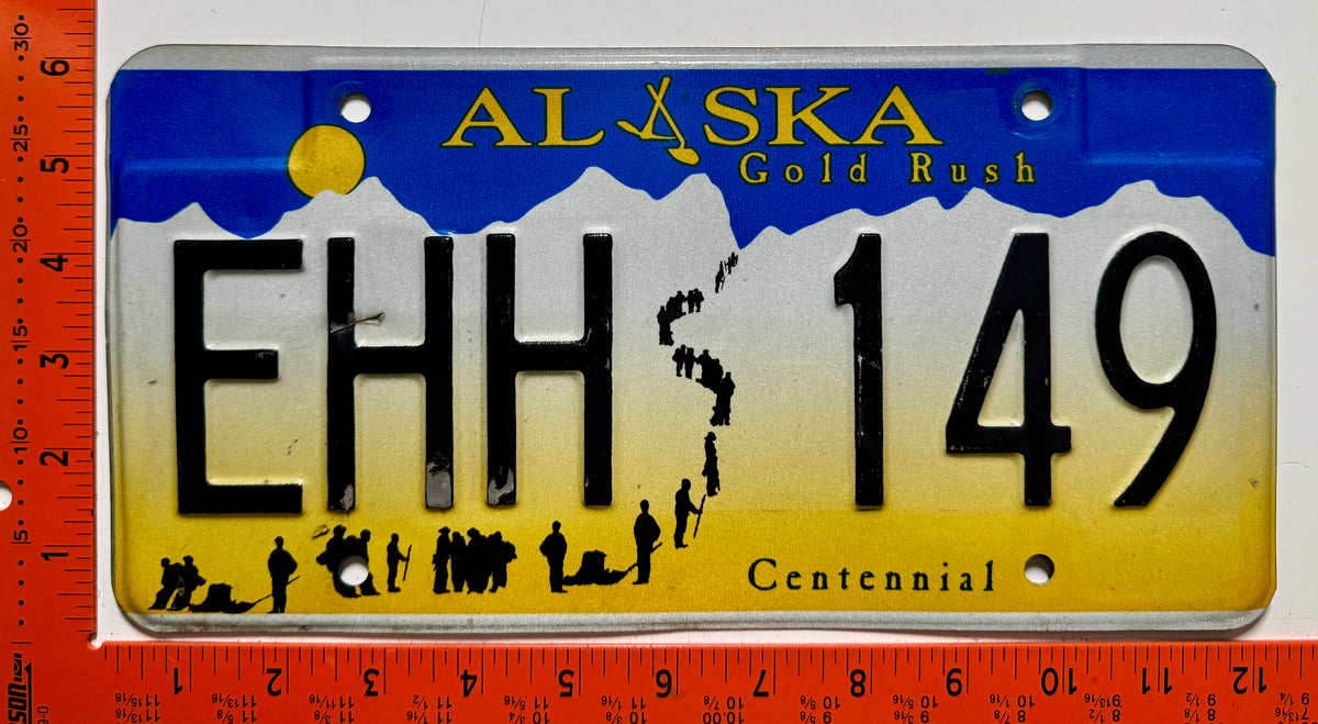 undated Alaska #EHH 149 Passenger License Plate