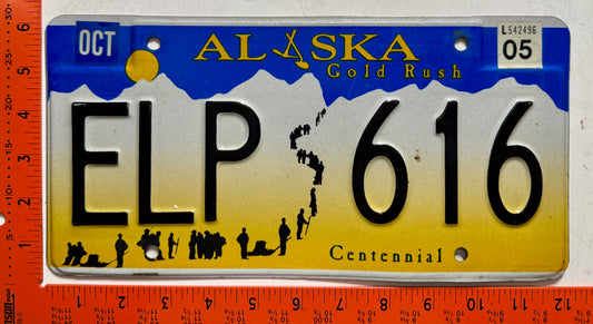 2005 Alaska #ELP 616 Passenger License Plate