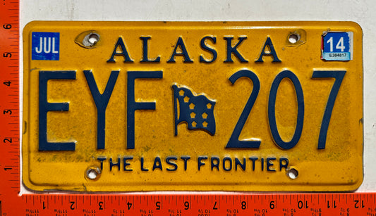 2014 Alaska #EYF 207 Passenger License Plate (Crafter)
