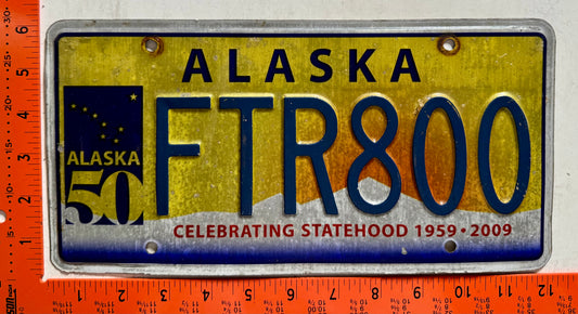 undated Alaska #FTR800 Passenger License Plate (Crafter)