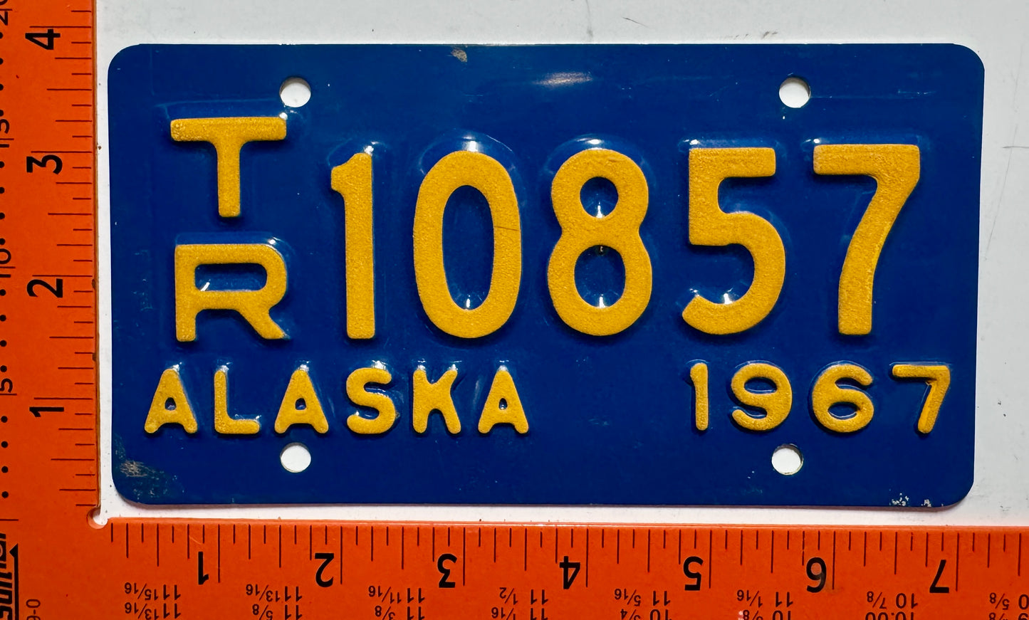 1967 Alaska #T/R 10857 Trailer License Plate