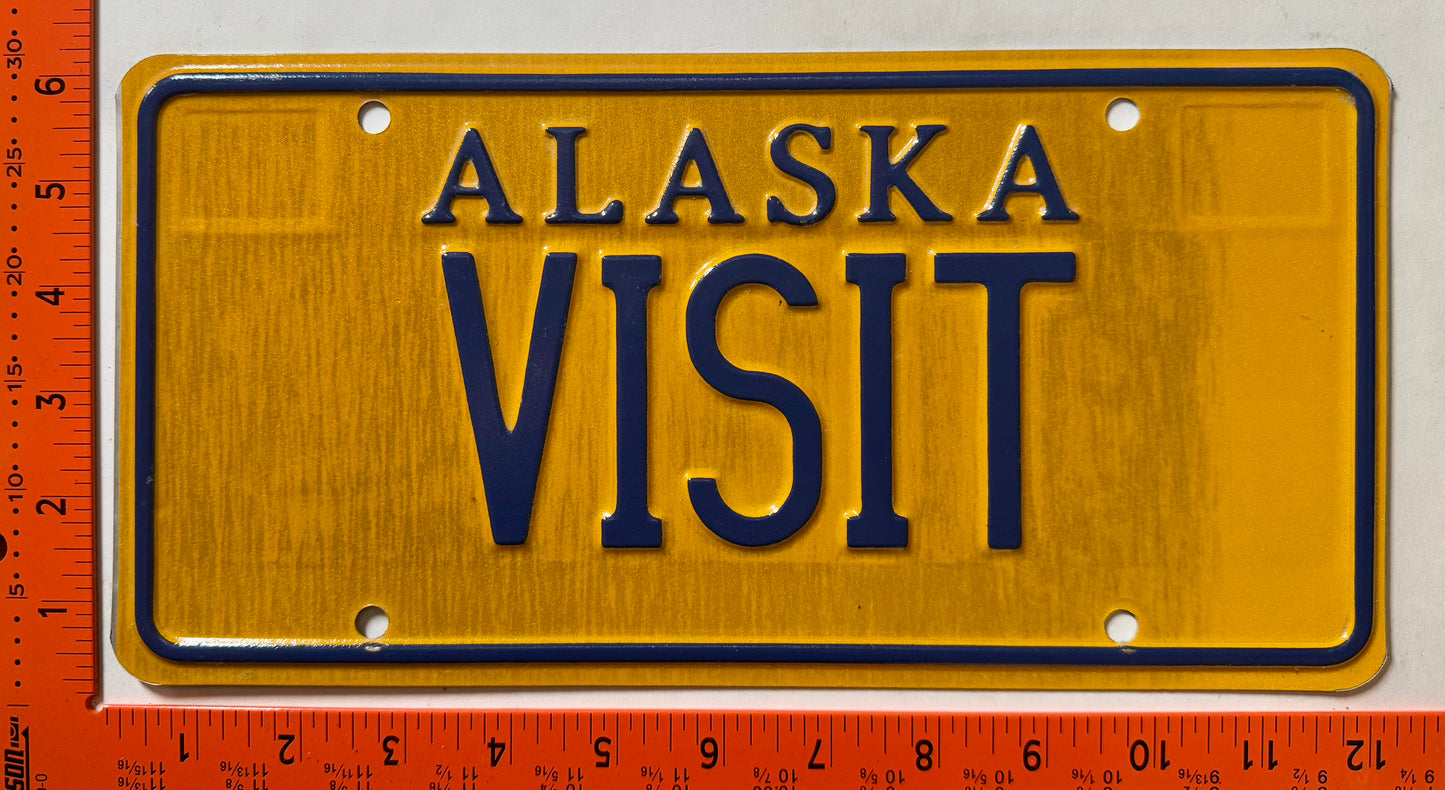 Visit Plate undated Alaska #VISIT Passenger Vanity License Plate – LicensePl8s.com