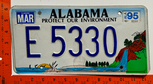 1995 Alabama #E 5330 Protect Our Environment License Plate