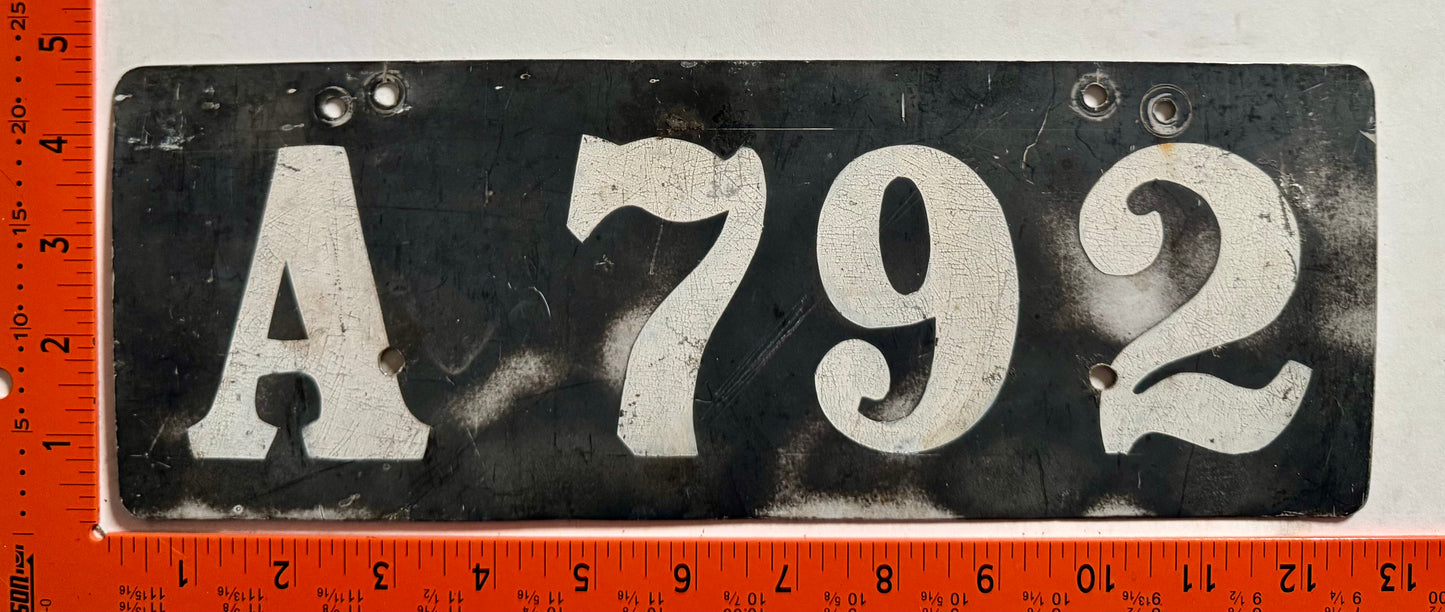 undated Anguilla #A 792 Passenger License Plate