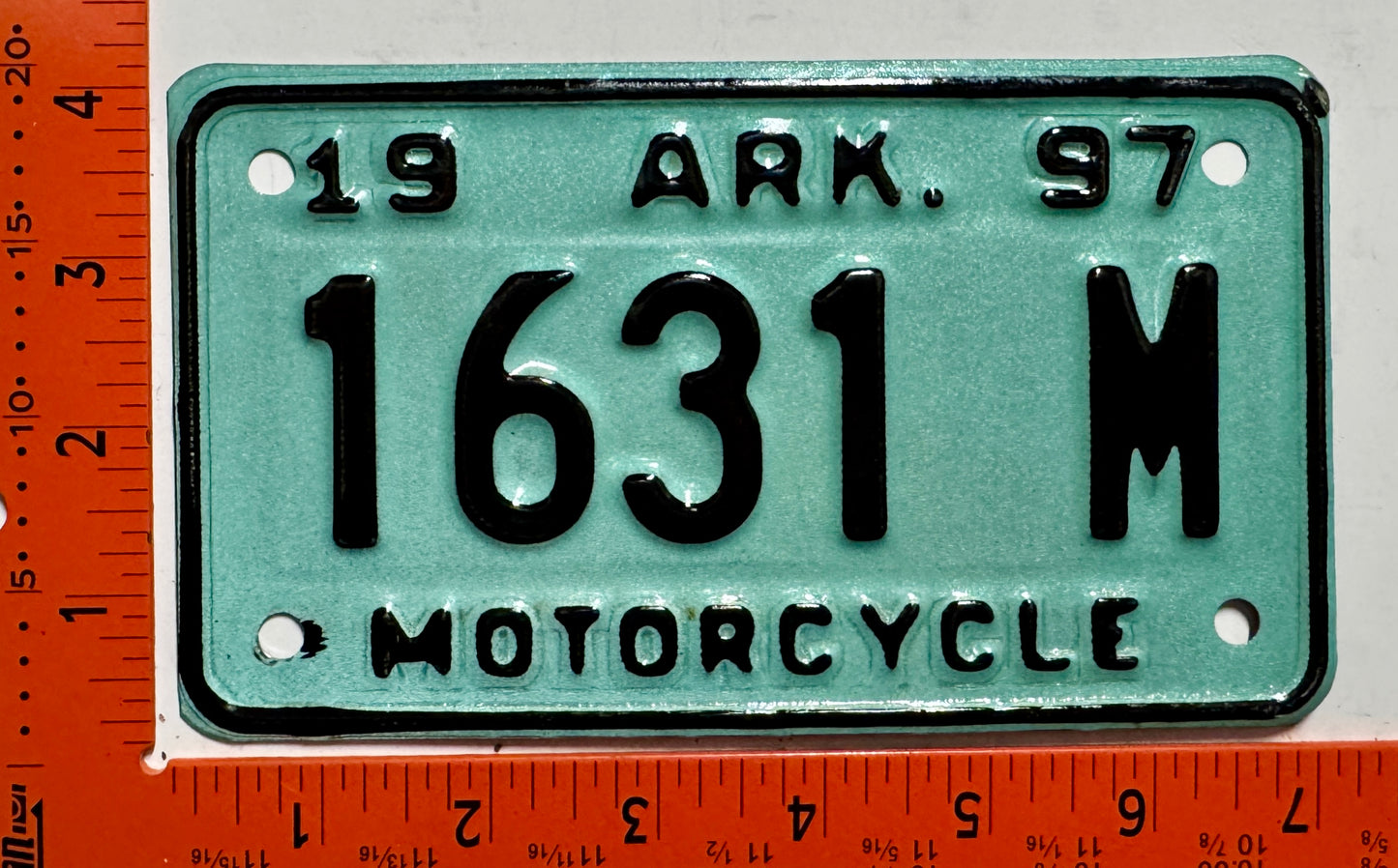 1997 Arkansas #1631 M Motorcycle Dealer License Plate