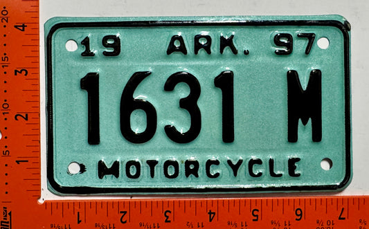 1997 Arkansas #1631 M Motorcycle Dealer License Plate