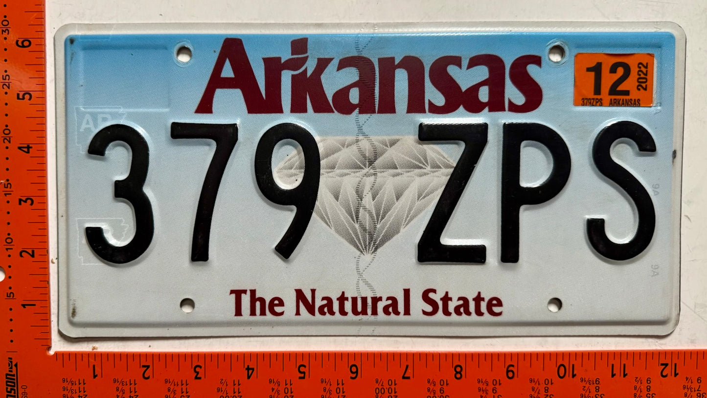 2022 Arkansas #379 ZPS Passenger License Plate