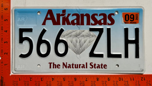 2022 Arkansas #566 ZLH Passenger License Plate