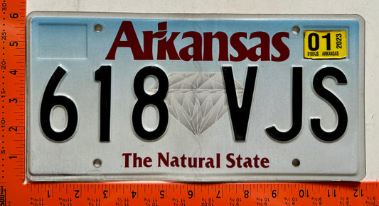 2023 Arkansas #618 VJS Passenger License Plate