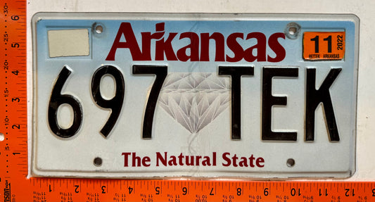 2022 Arkansas #697 TEK Passenger License Plate