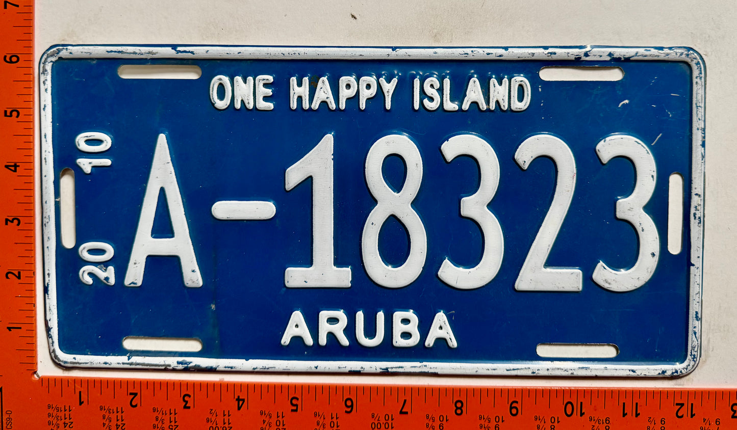 2010 Aruba #A-18323 Passenger License Plate