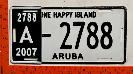 2007 Aruba #A-2788 Passenger License Plate