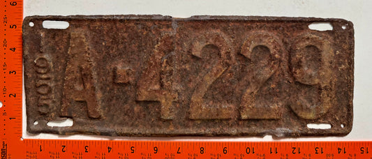 1955 Aruba #A-4229 Passenger License Plate