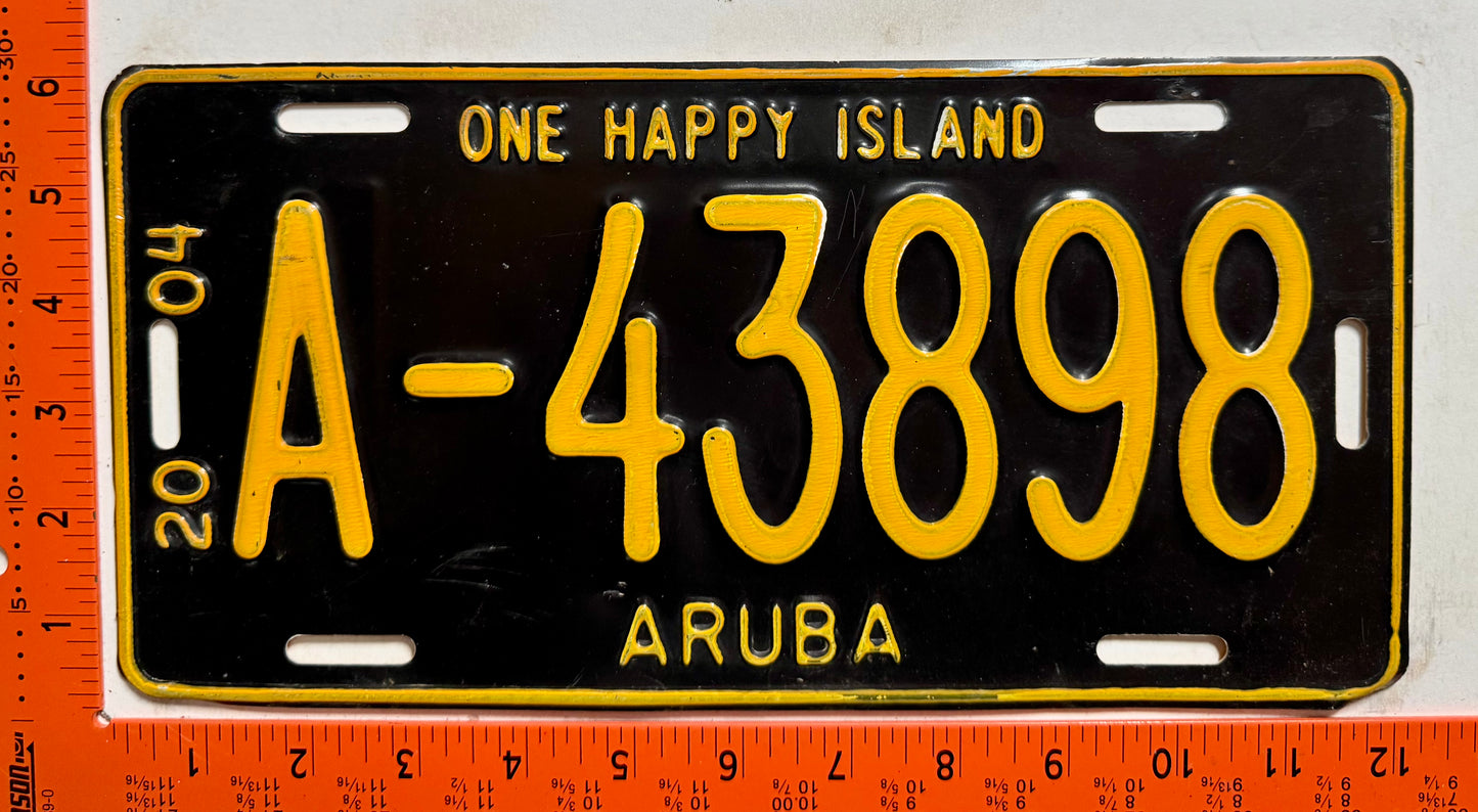 2004 Aruba #A-43898 Passenger License Plate