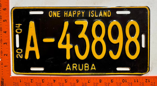 2004 Aruba #A-43898 Passenger License Plate