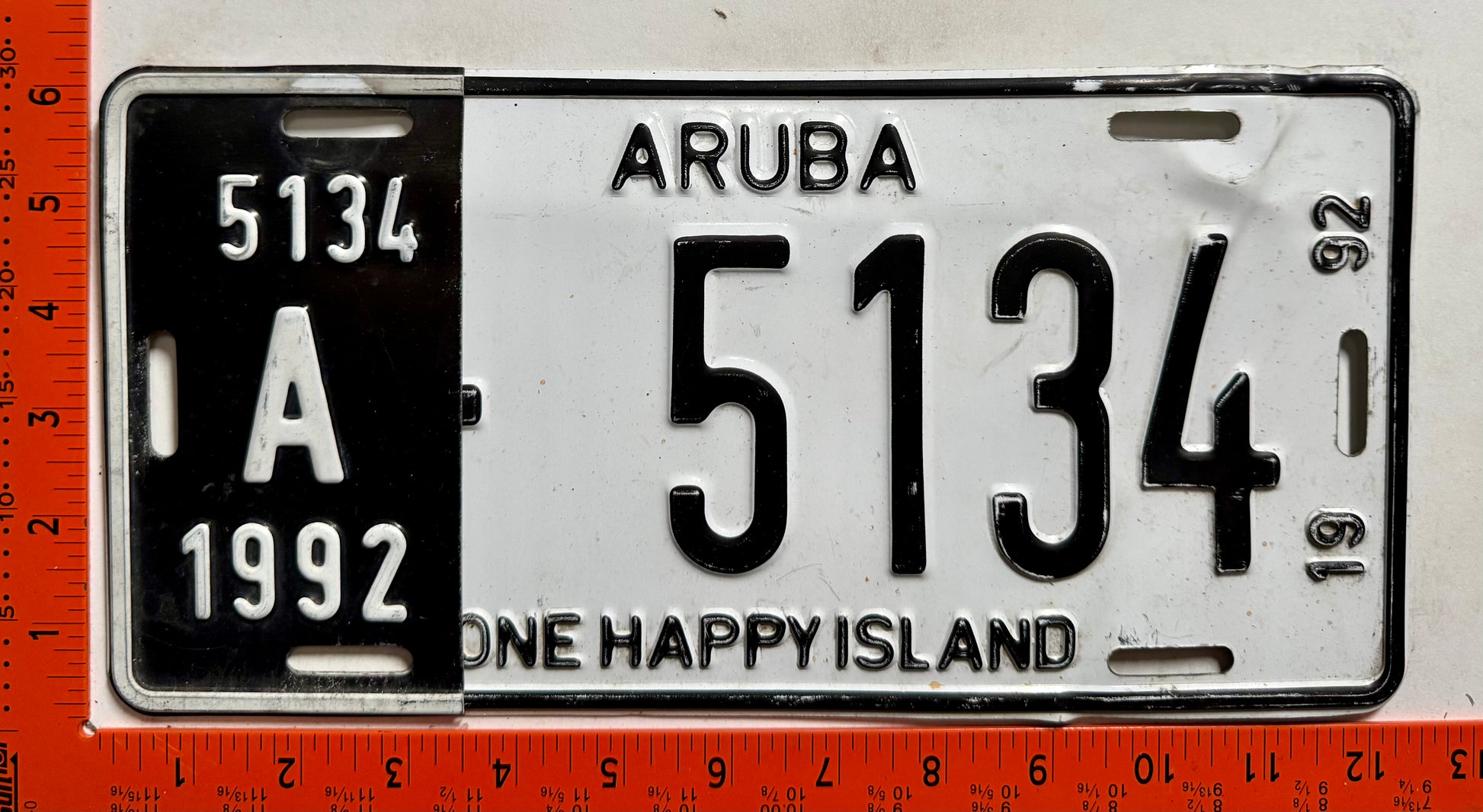 License Pl 1992 Aruba #A-5134 Passenger License Plate – LicensePl8s.com