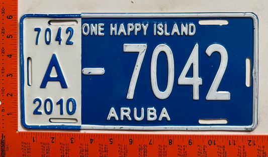 2010 Aruba #A-7042 Passenger License Plate