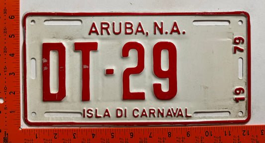 1979 Aruba #DT-29 Diesel Truck License Plate