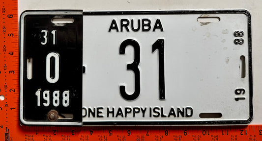 1988 Aruba #O-31 Limousine License Plate