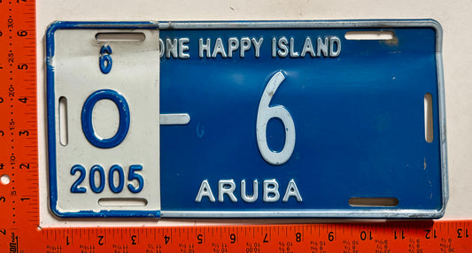 2005 Aruba #O-6 Limousine License Plate