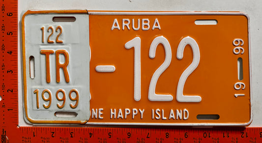 1999 Aruba #TR-122 Truck License Plate