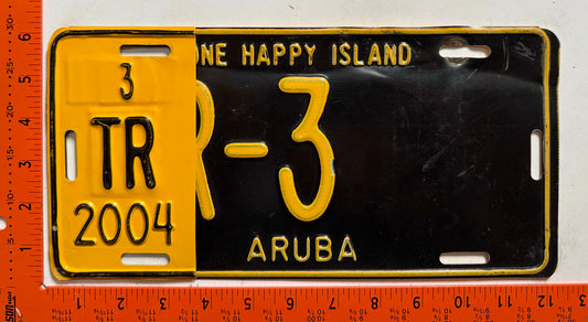 2004 Aruba #TR-3 Truck License Plate