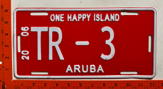 2006 Aruba #TR-3 Truck License Plate