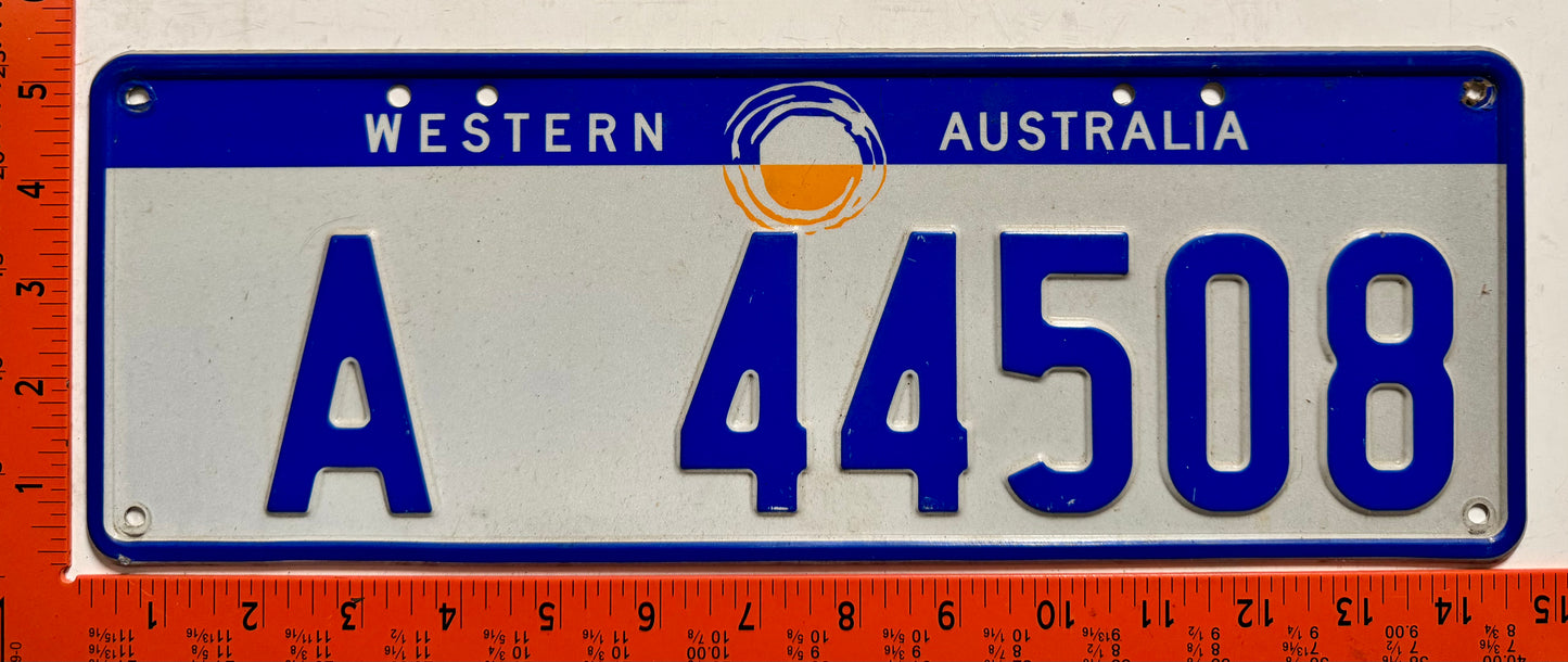 1997 base Western Australia #A 44508 Passenger License Plate