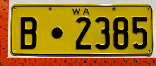 1978 base Western Australia #B-2385 Passenger License Plate