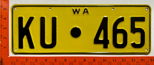 1978 base Western Australia #KU-465 Passenger License Plate