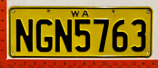 1978 base Western Australia #NGN5763 Passenger License Plate