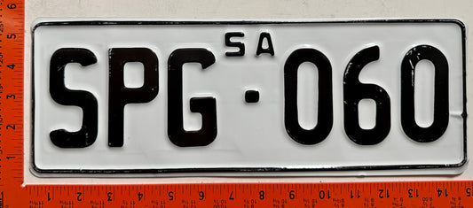 1967 base South Australia #SPG-060 Passenger License Plate