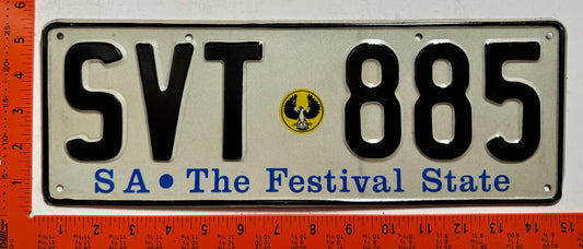 1981 base South Australia #SVT-885 Passenger License Plate