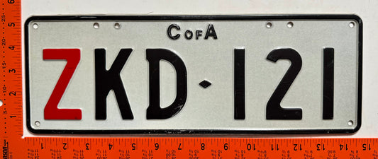 undated Australia #ZKD-121 Government License Plate