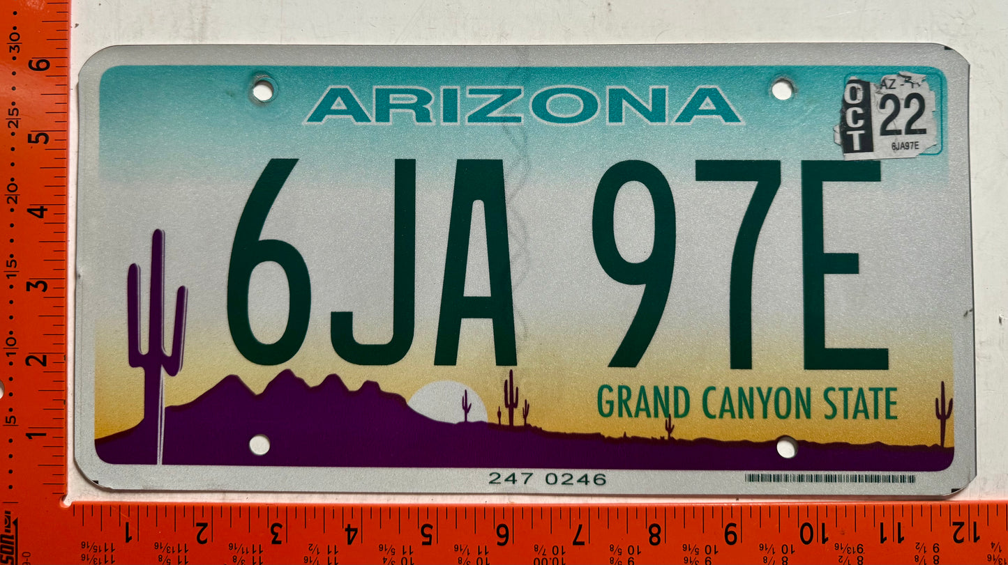 2022 Arizona #6JA 97E Passenger License Plate