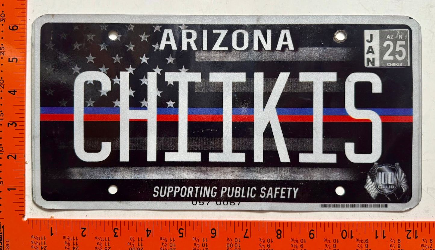 2025 Arizona #CHIIKIS Supporting Public Safety License Plate